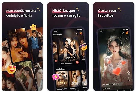 Capturas de tela do App ShortSky