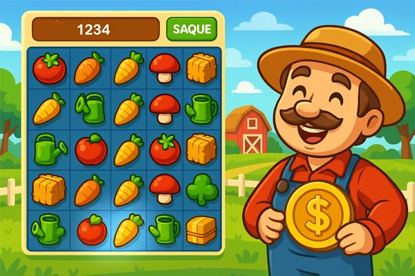 Farm Tile Play to Win: renda extra com app