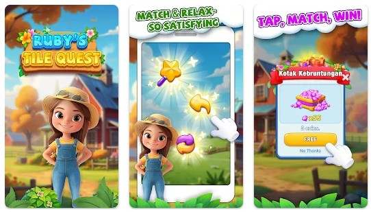 Ruby’s Tile Quest: combine peças e descubra tesouros mágicos
