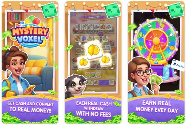 Renda extra com app Mystery Voxel – Tile & Cash