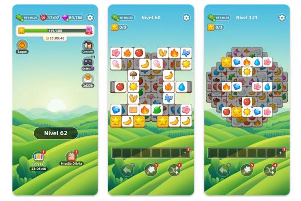 Game para recompensas no celular: Tile World – Match 3 Puzzle